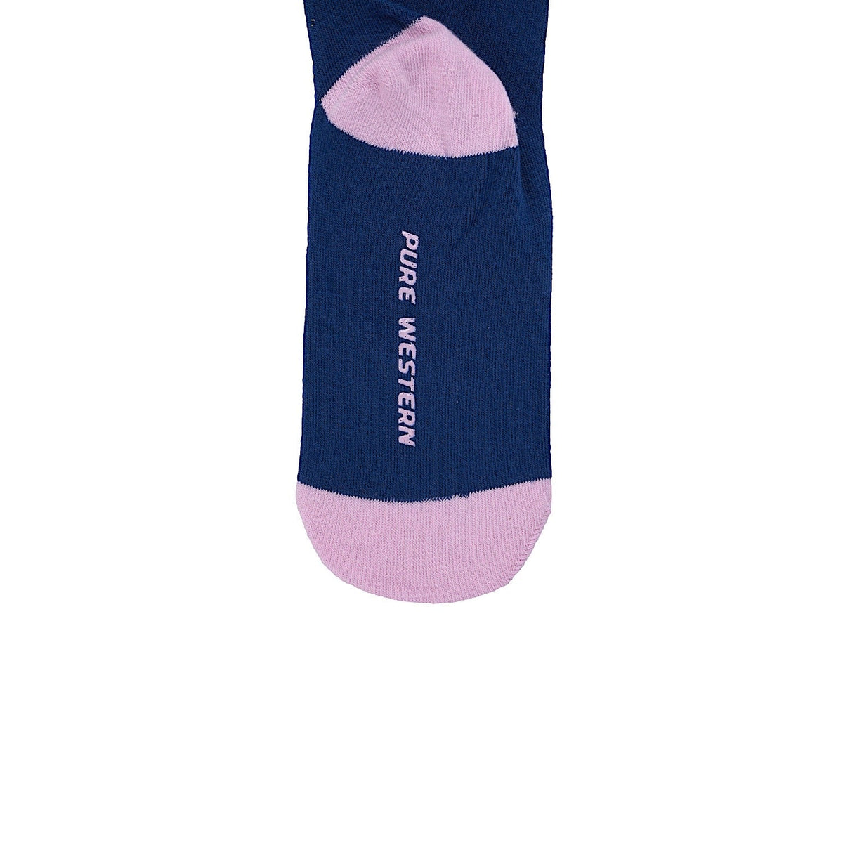Pure Western Kid’s Crew Socks (Twin Pack) - Navy/Pink