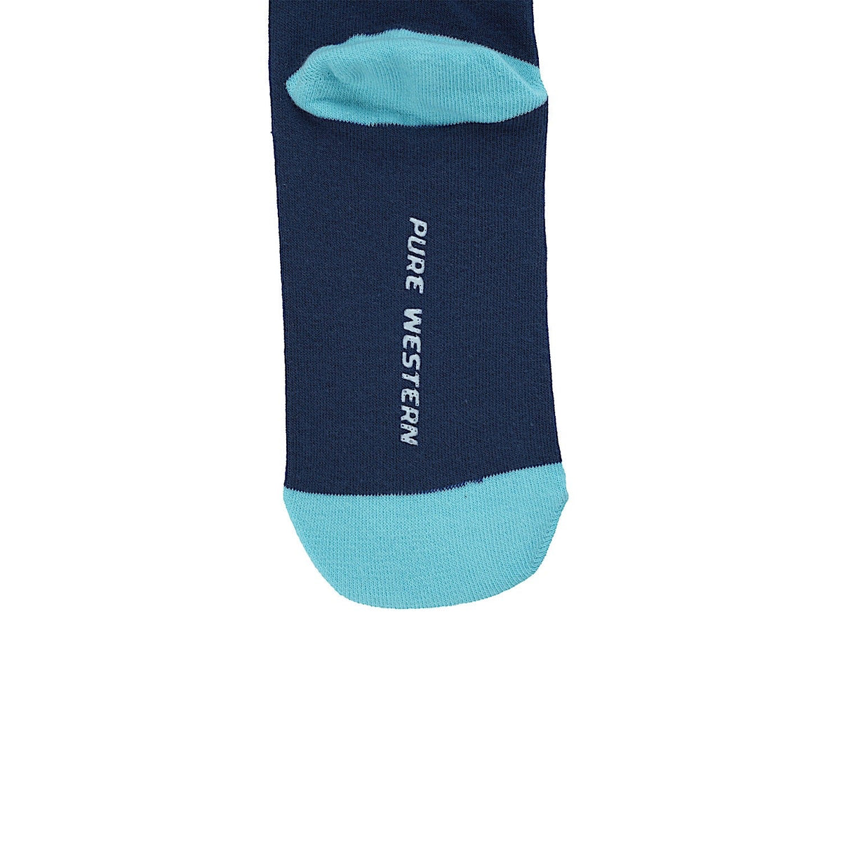 Pure Western Kid’s Crew Socks (Twin Pack) - Navy/Turquoise