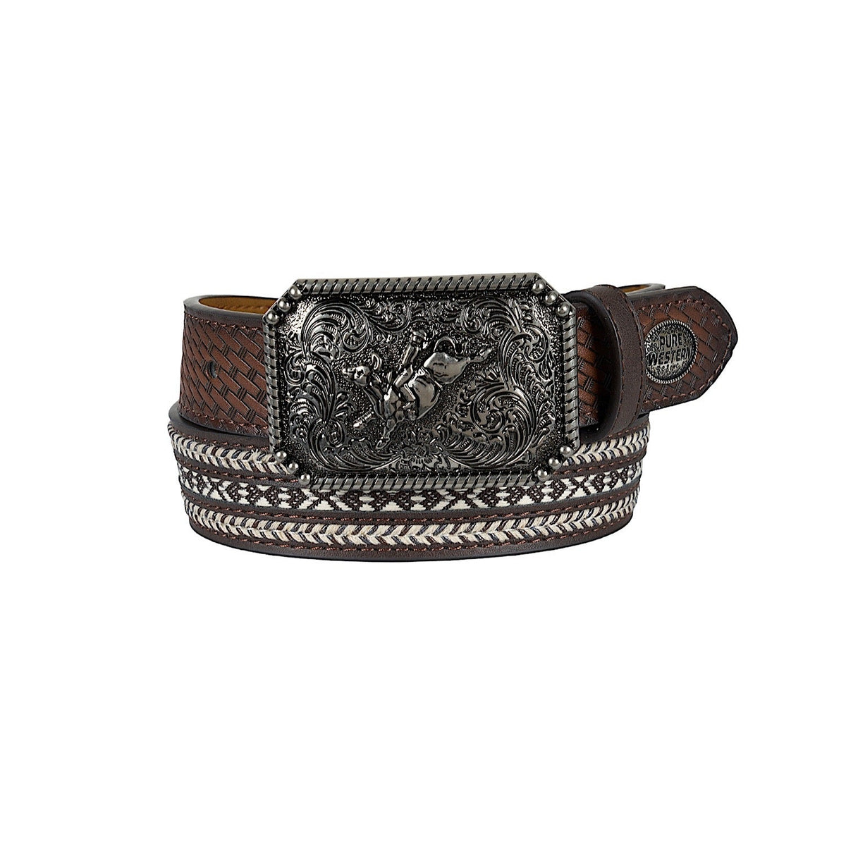 Pure Western Kid’s Reid Belt - Dark Tan