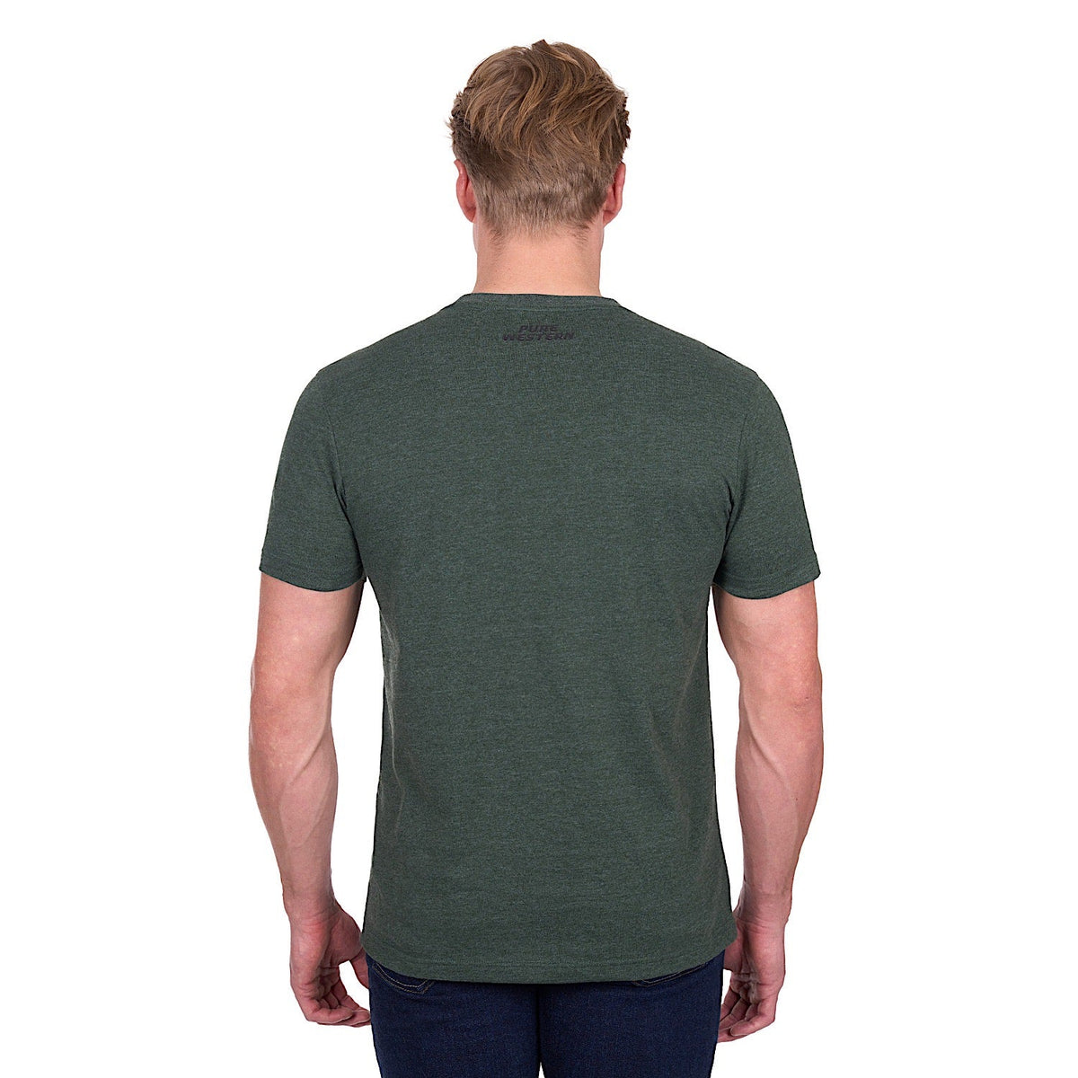 Pure Western Men’s Frank T-Shirt - Green Marle