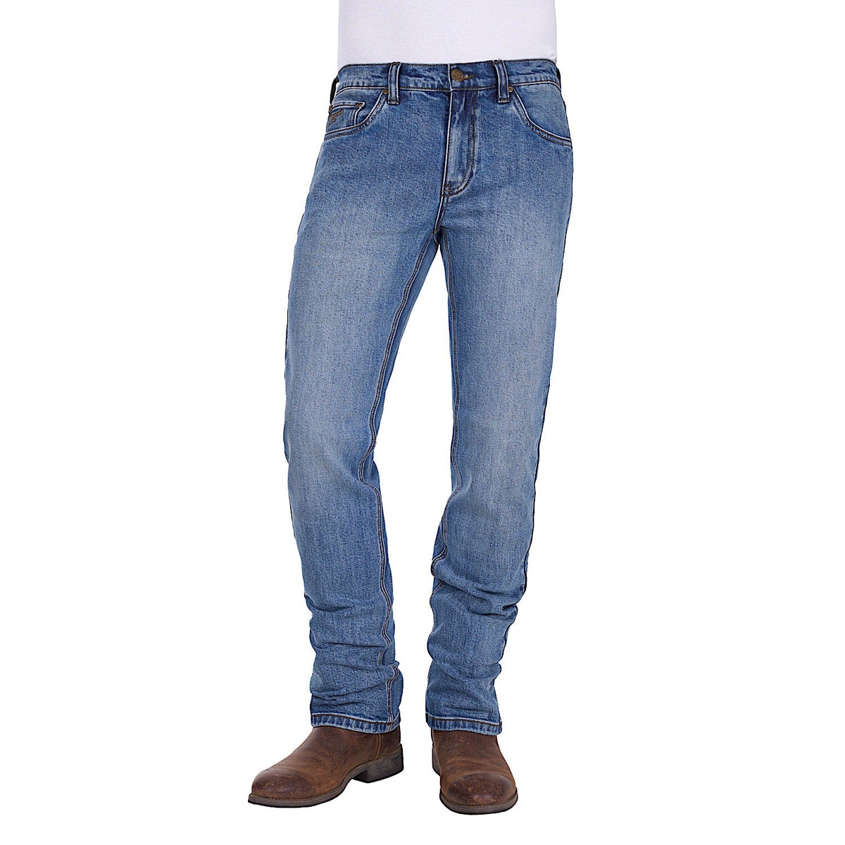 Pure Western Men’s Hawkins Straight Leg Jean 34 Leg - Moonshine