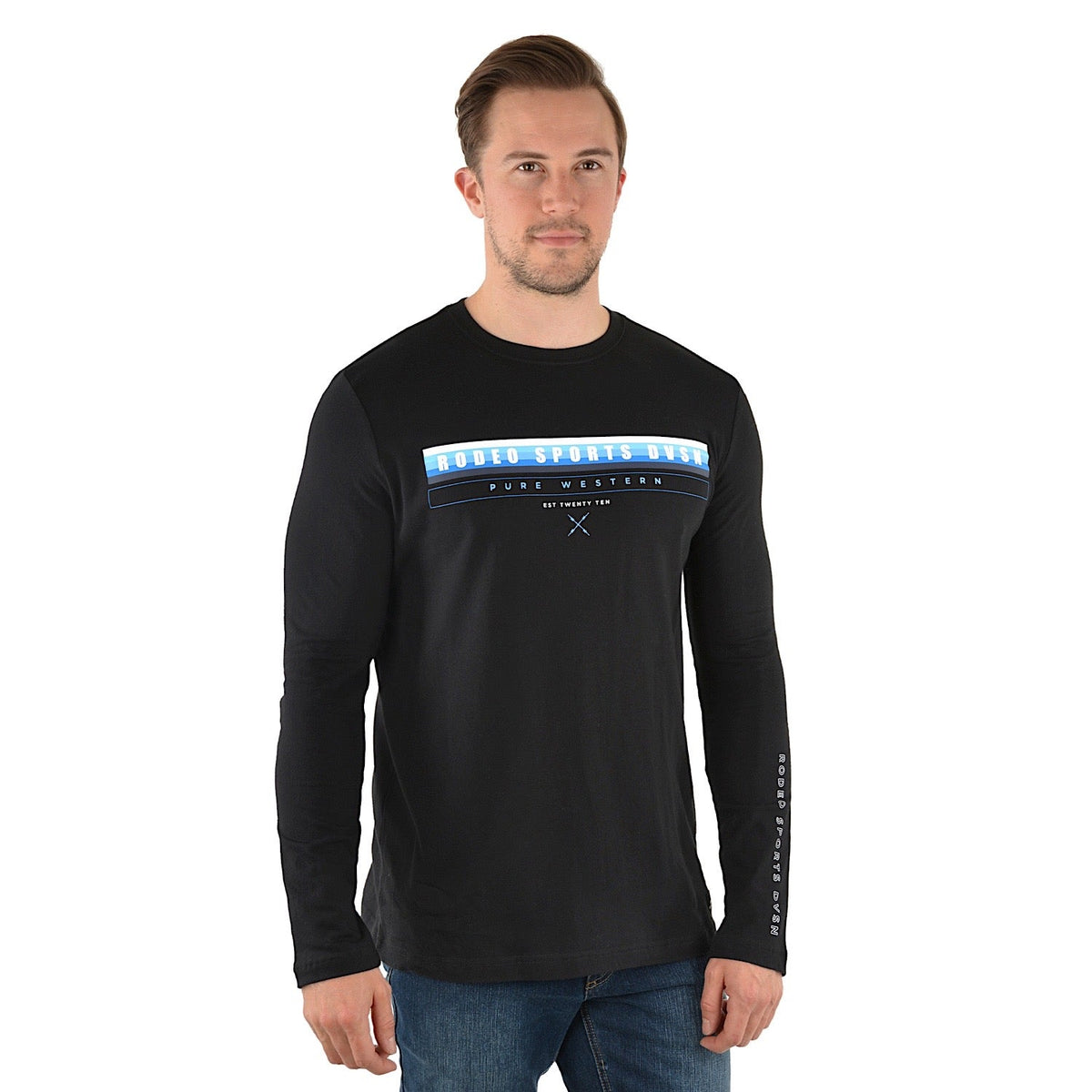 Pure Western Men’s Kempton Long Sleeve Tee -Black