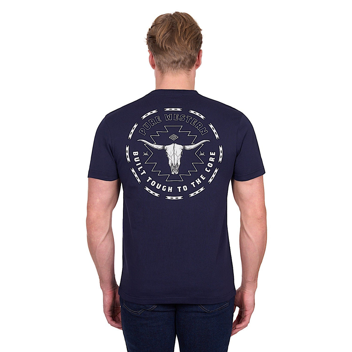 Pure Western Men’s Oscar T-Shirt - Navy