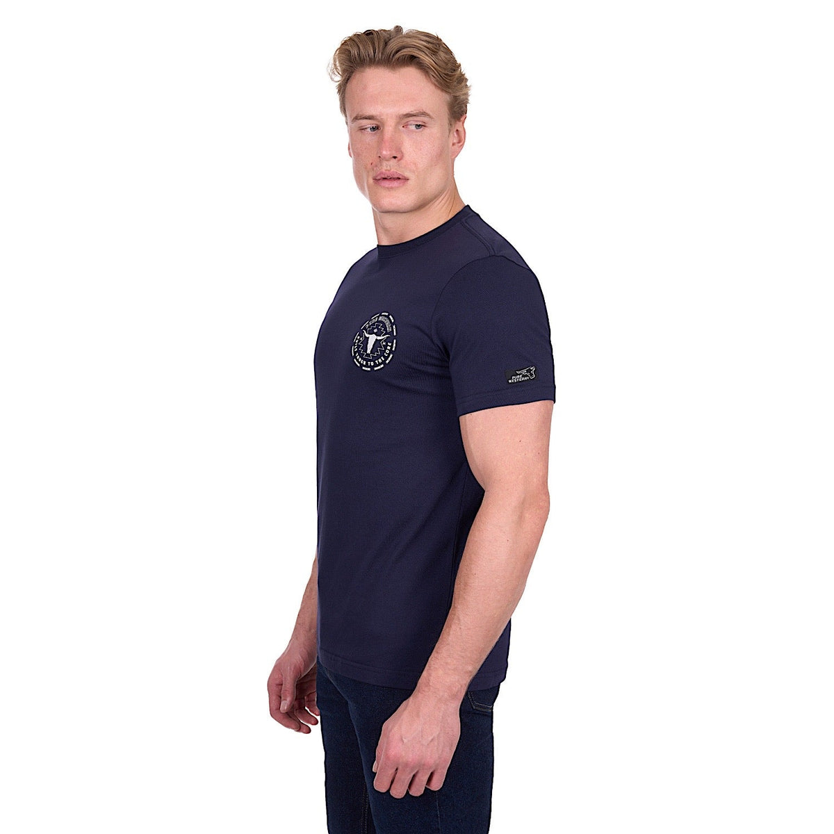 Pure Western Men’s Oscar T-Shirt - Navy