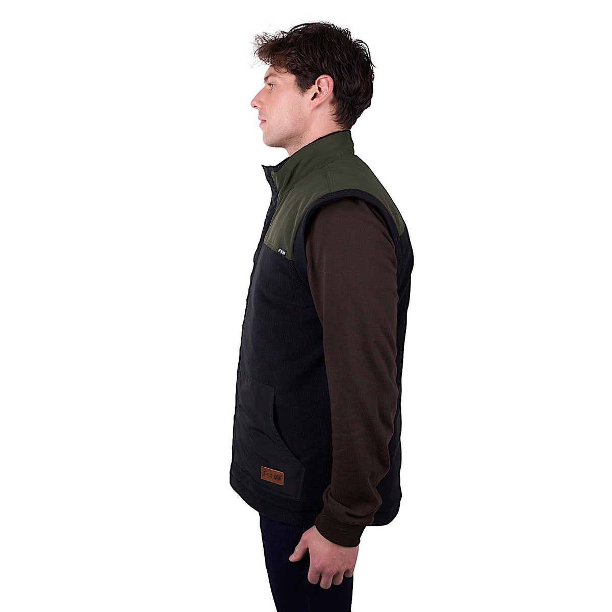 Pure Western Men’s Ralph Reversible Vest - Green/Black