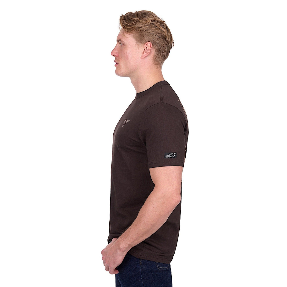 Pure Western Men’s Rodeo T-Shirt - Chocolate