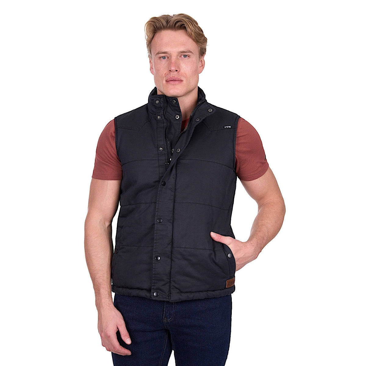 Pure Western Men’s Trevor Reversible Vest - Charcoal