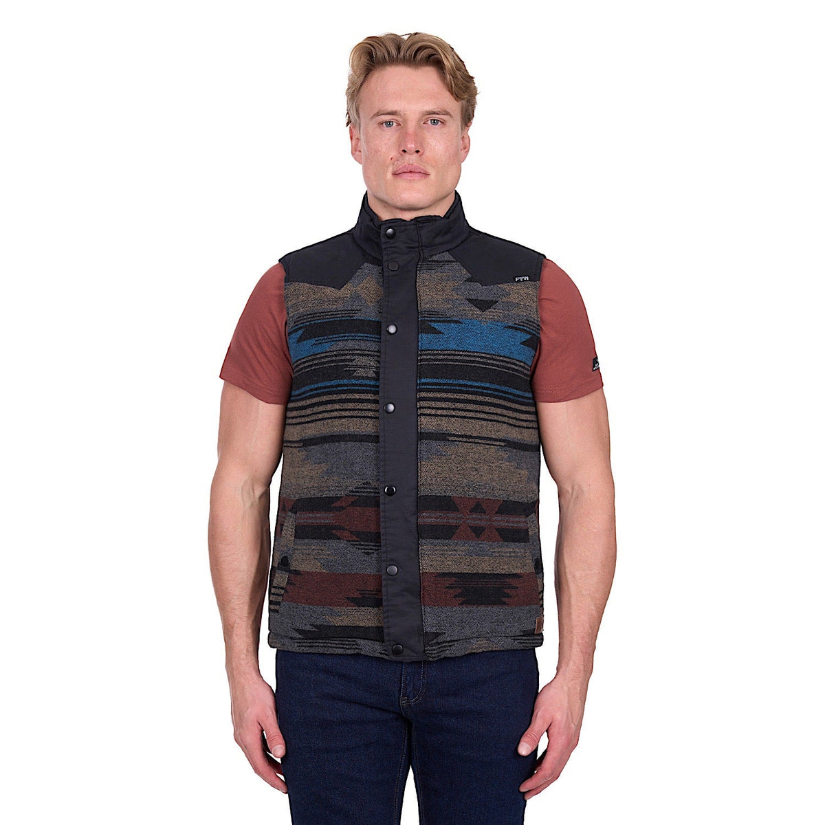 Pure Western Men’s Trevor Reversible Vest - Charcoal