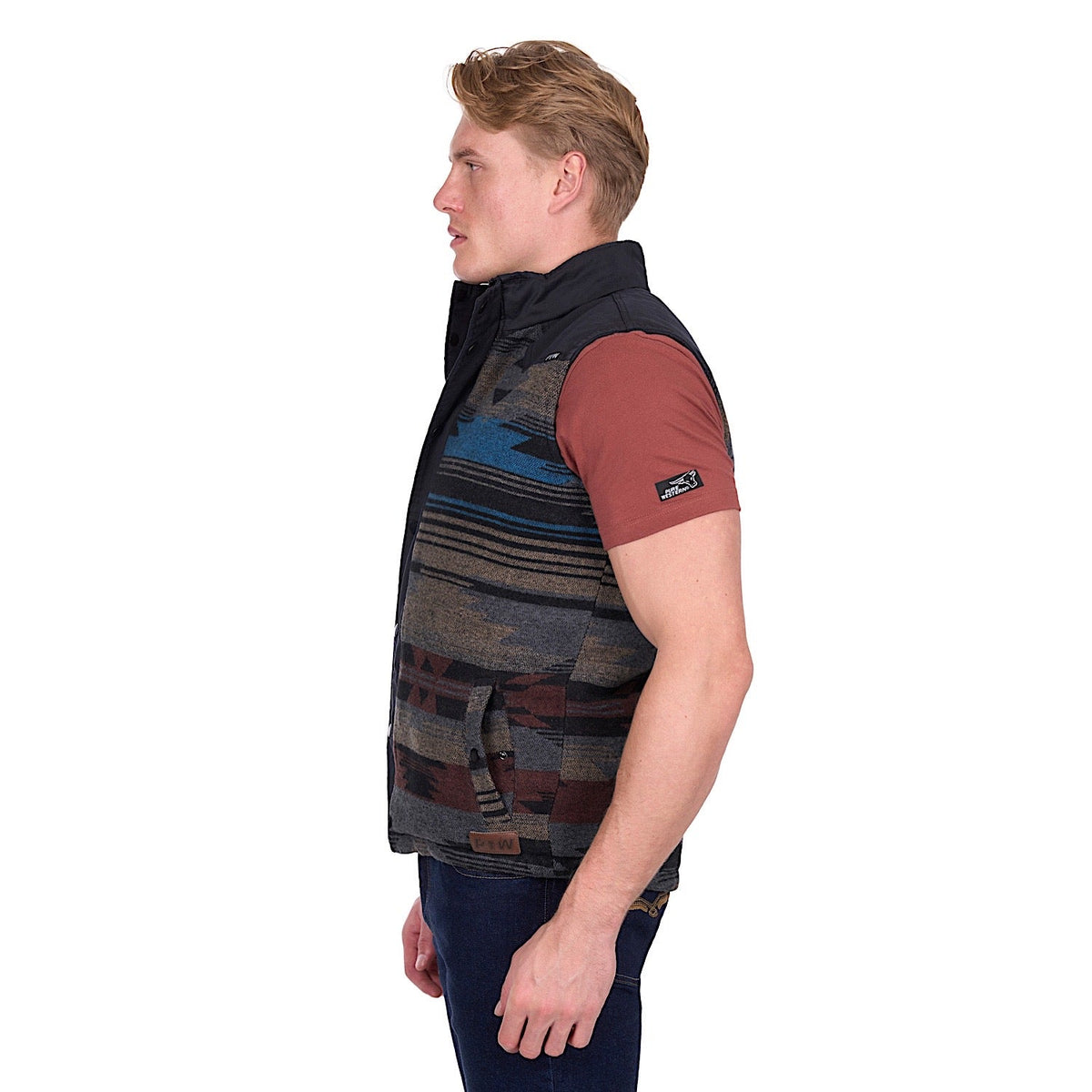 Pure Western Men’s Trevor Reversible Vest - Charcoal