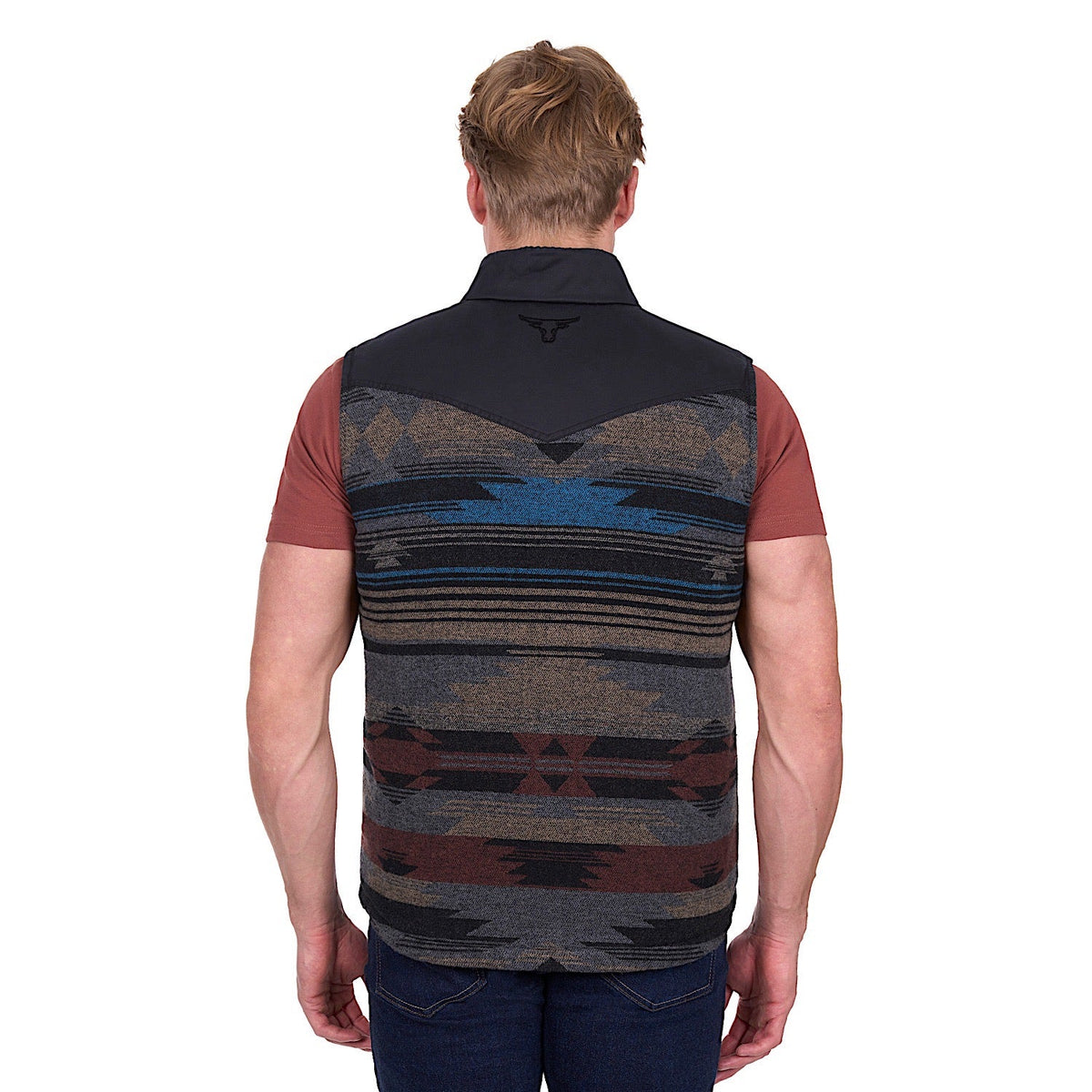 Pure Western Men’s Trevor Reversible Vest - Charcoal
