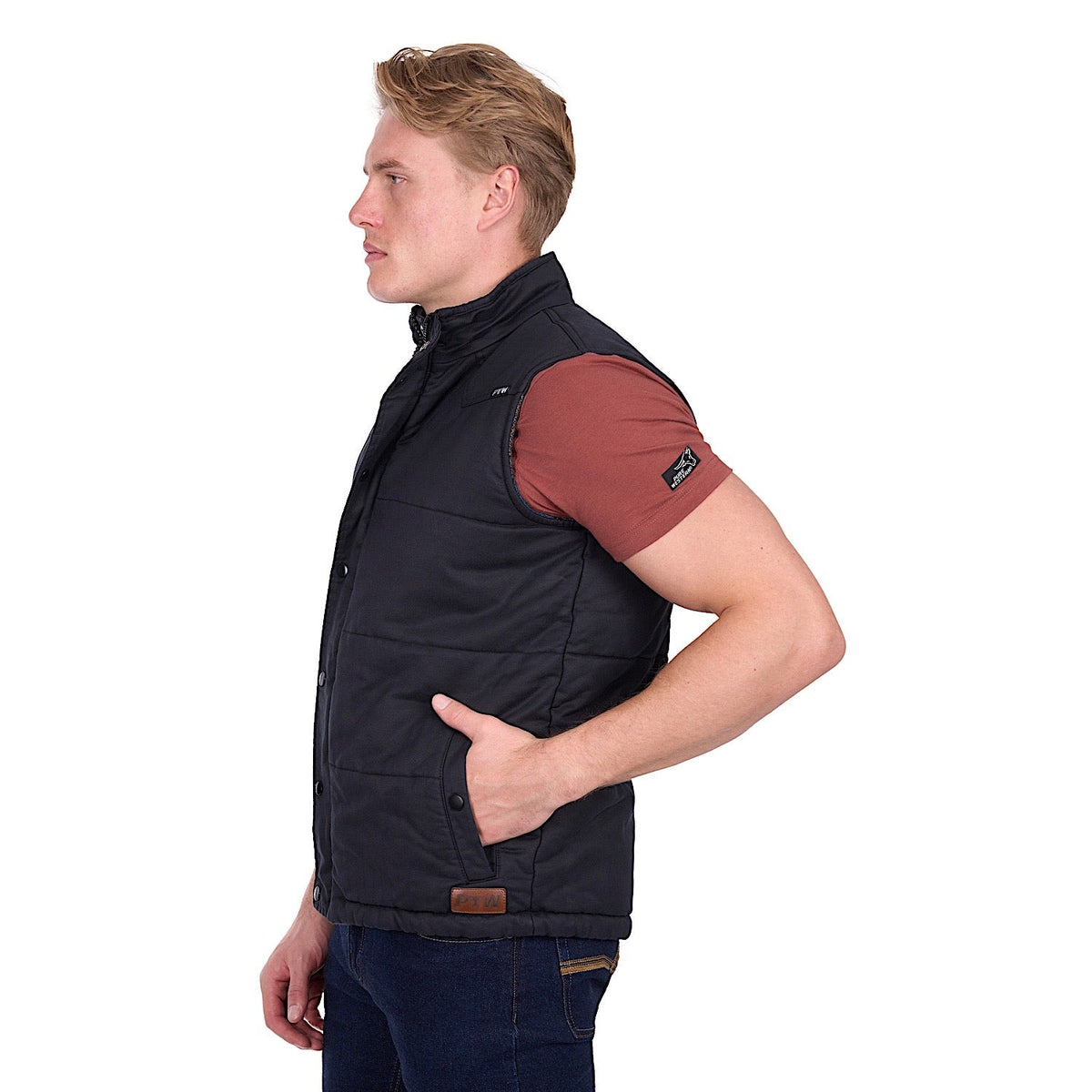 Pure Western Men’s Trevor Reversible Vest - Charcoal