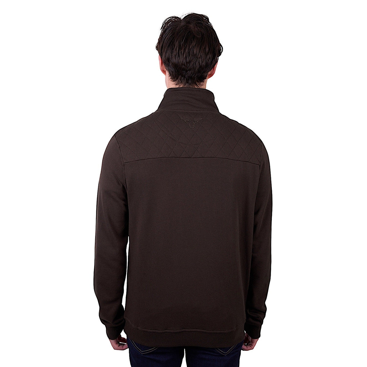 Pure Western Men’s Troy 1/4 Zip Pullover - Chocolate