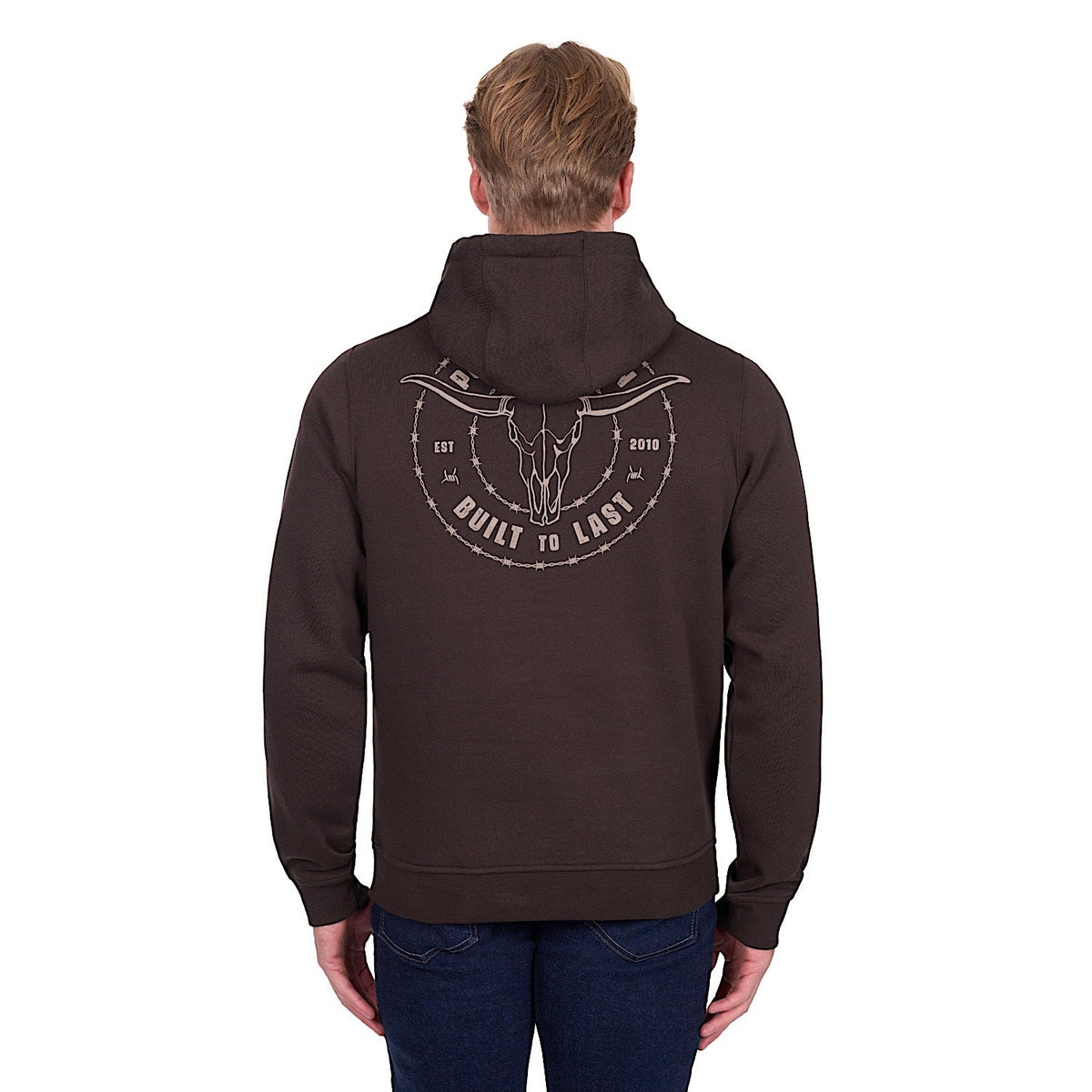 Pure Western Men’s Walker Hoodie - Chocolate