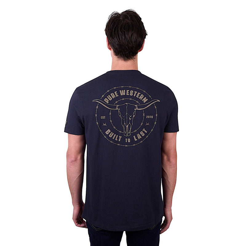 Pure Western Men’s Walker Short Sleeve Tee - Navy