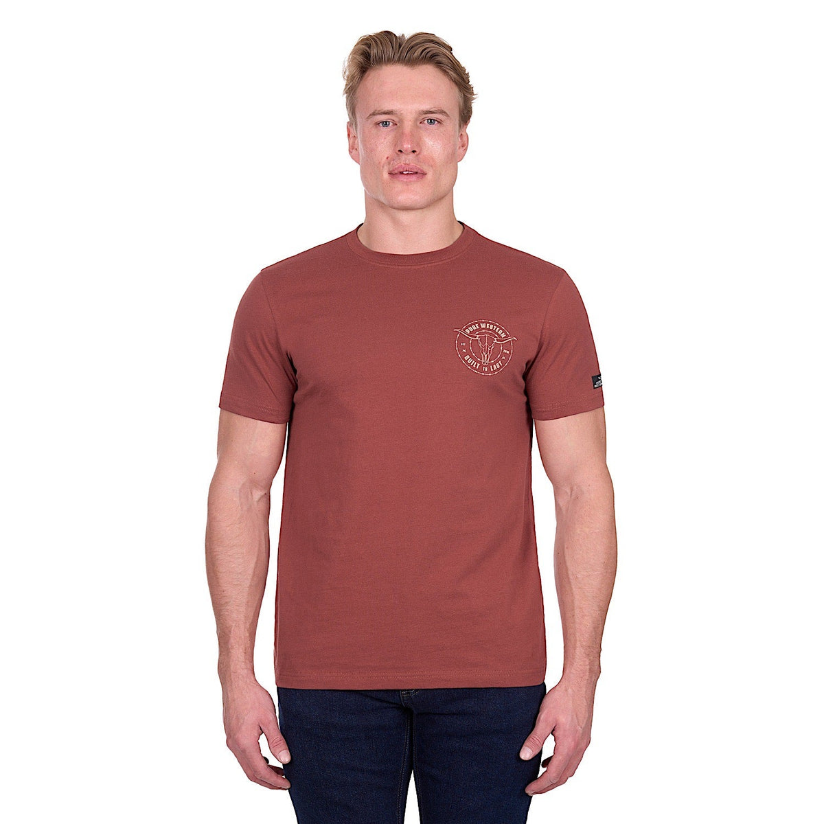 Pure Western Men’s Walker T-Shirt - Rust