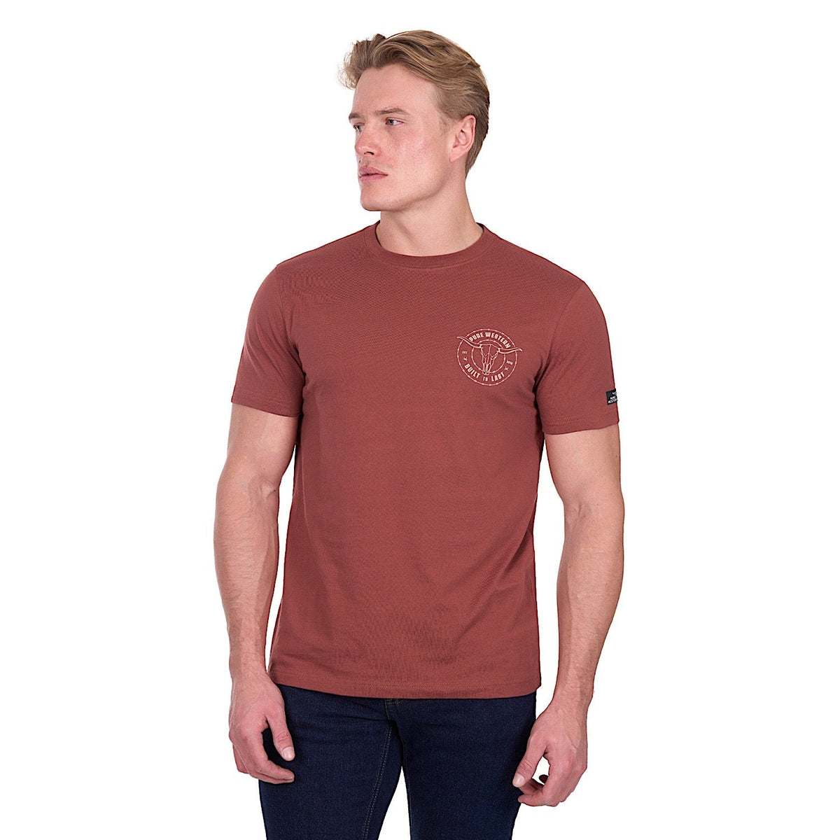 Pure Western Men’s Walker T-Shirt - Rust
