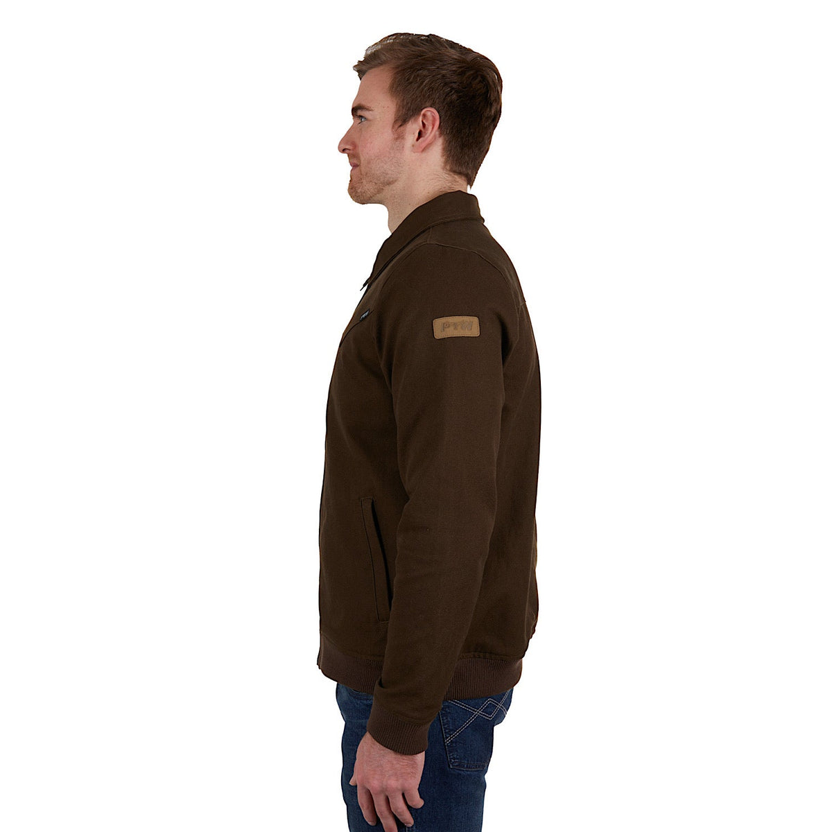 Pure Western Mens William Jacket Dark Brown
