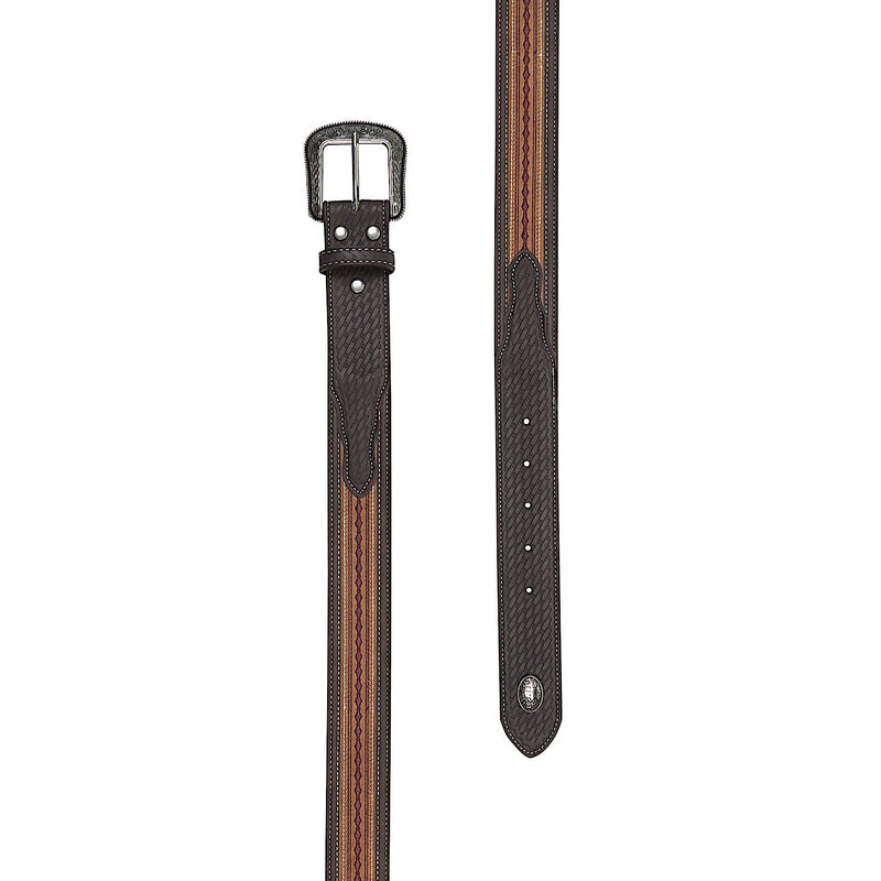 Pure Western Oscar Belt - Chocolate/Tan