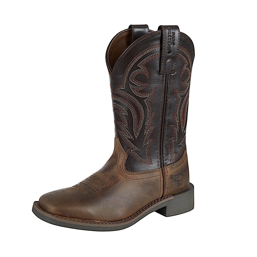 Pure Western Toddler and Children’s Carter Boot - Brown/Chocolate