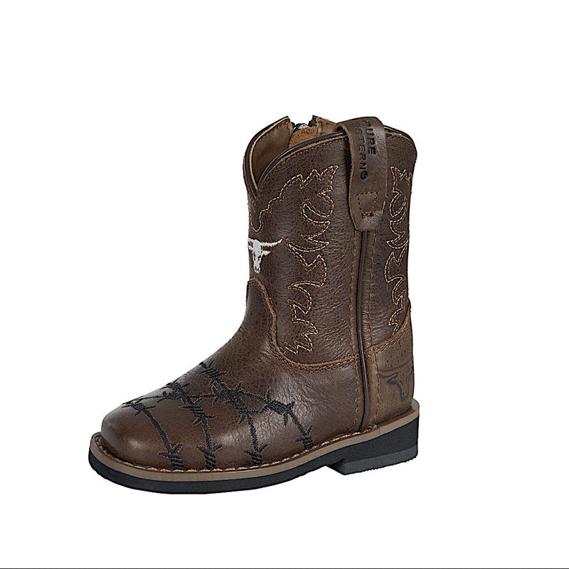 Pure Western Toddler and Children’s Denver Boot - Dark Brown
