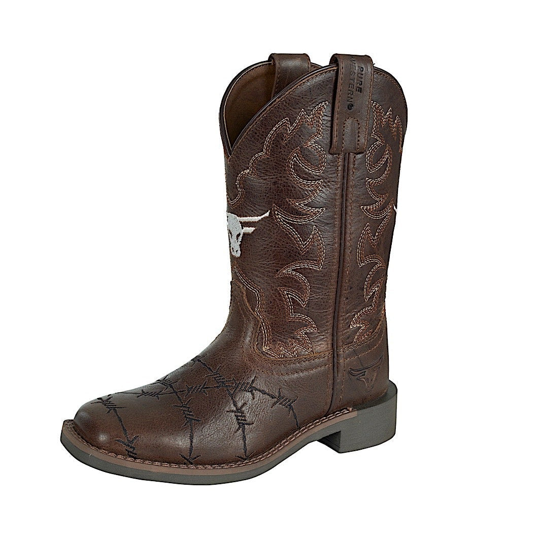 Pure Western Toddler and Children’s Denver Boot - Dark Brown
