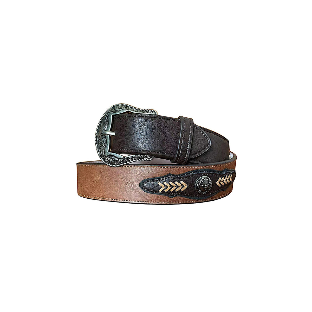 Pure Western Wesley Belt-Tan/Chocolate