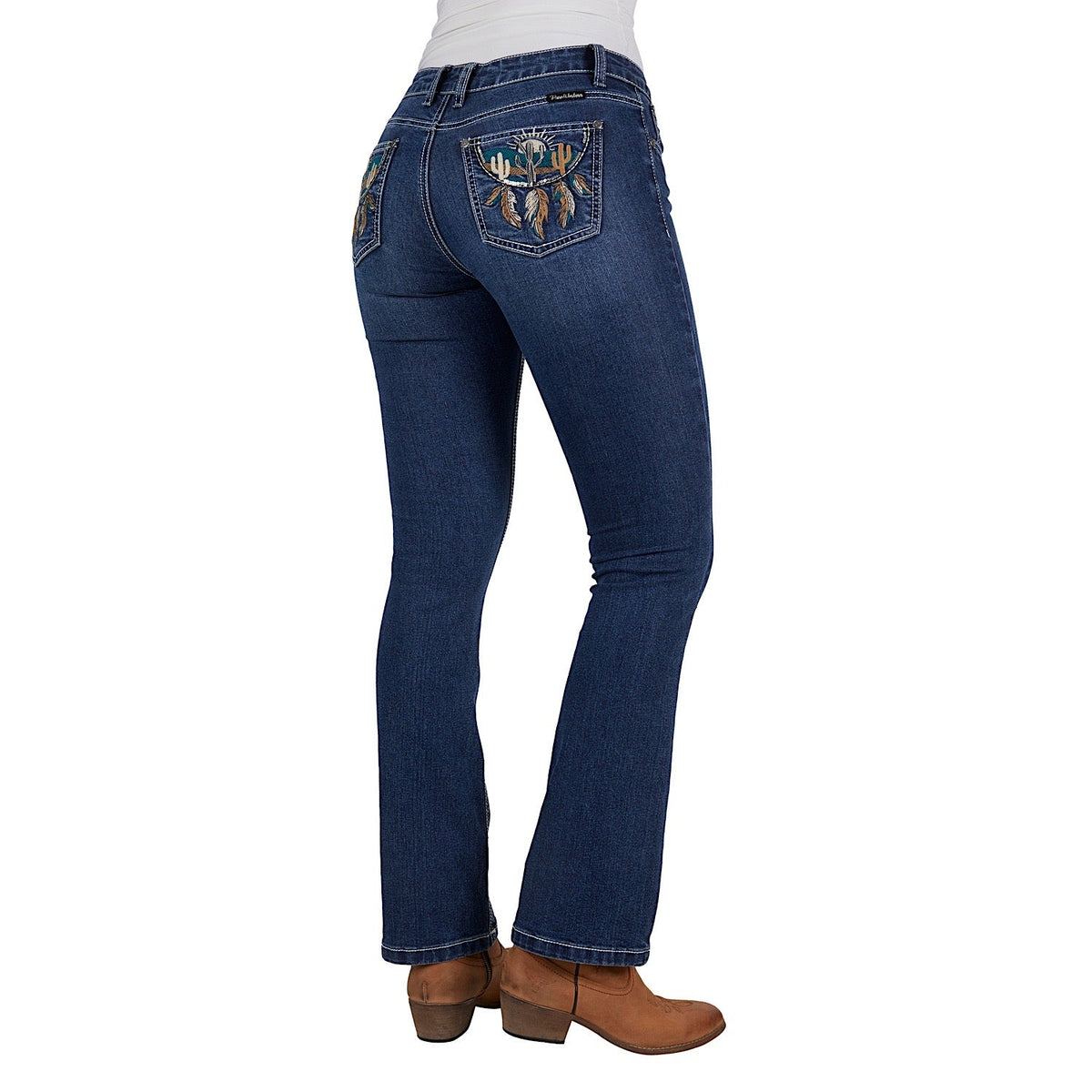 Pure Western Women’s Alba Boot Cut Jean 32’’ Leg Indigo