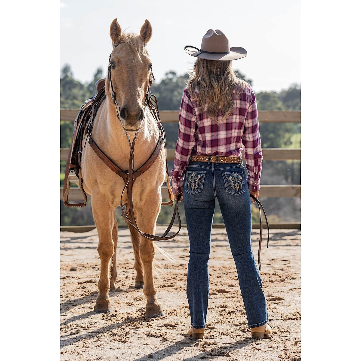 Pure Western Women’s Alba Boot Cut Jean 32’’ Leg Indigo
