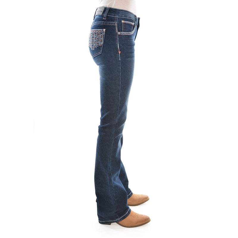 Pure Western Women’s Angie Relaxed Rider Jean 36’’ Leg Midnight