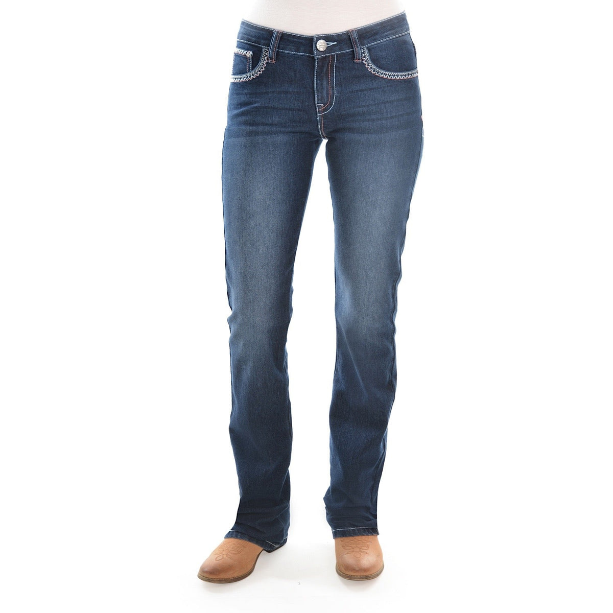Pure Western Women’s Angie Relaxed Rider Jean 36’’ Leg Midnight