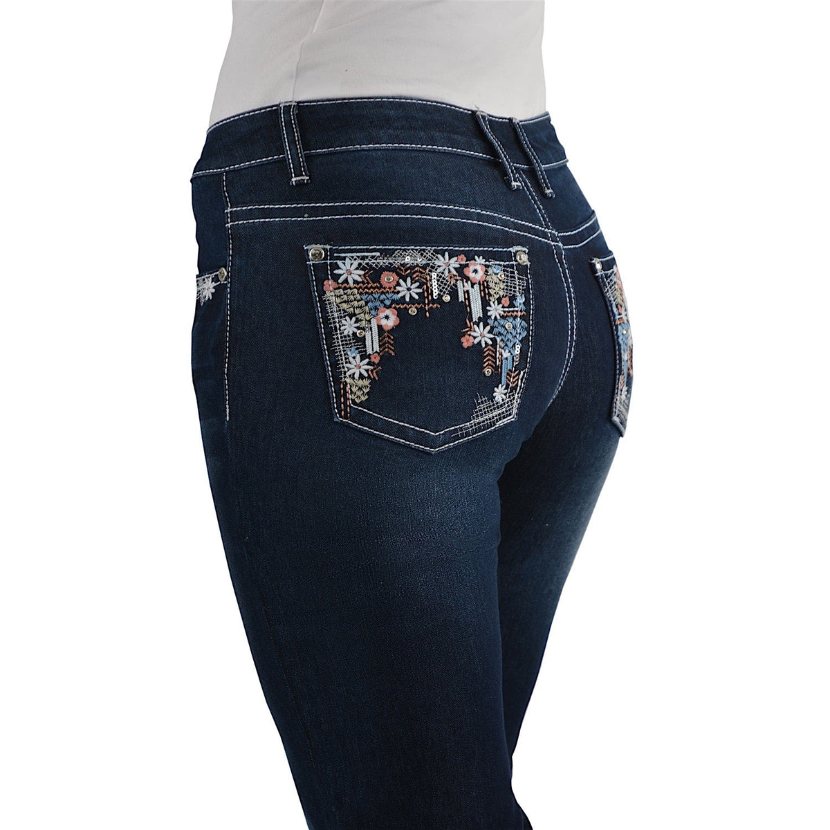 Pure Western Women’s Anjelica Straight Leg Jean 32’’ Leg Indigo