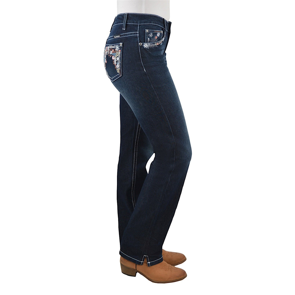 Pure Western Women’s Anjelica Straight Leg Jean 32’’ Leg Indigo