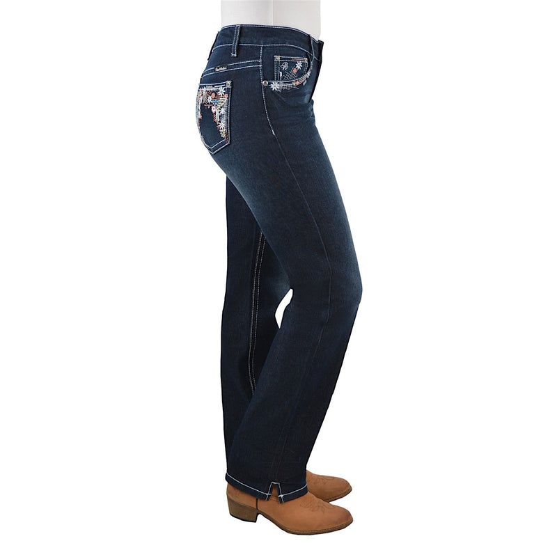 Pure Western Women’s Anjelica Straight Leg Jean 32’’ Leg Indigo