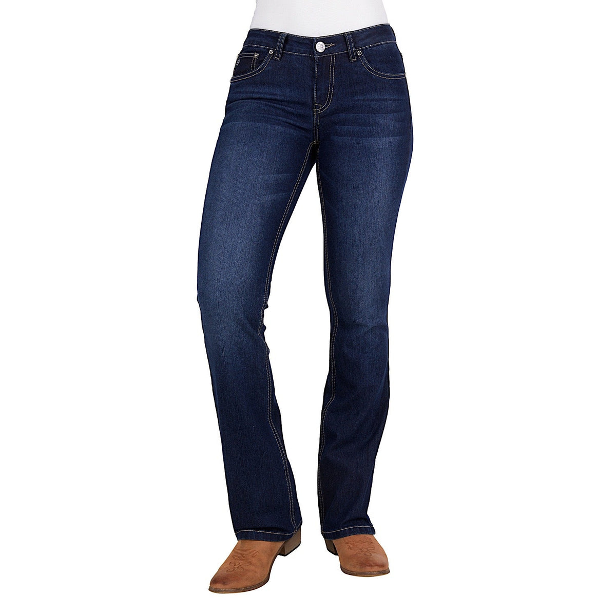 Pure Western Women’s Azalee Boot Cut Jean 34’’ Leg Midnight