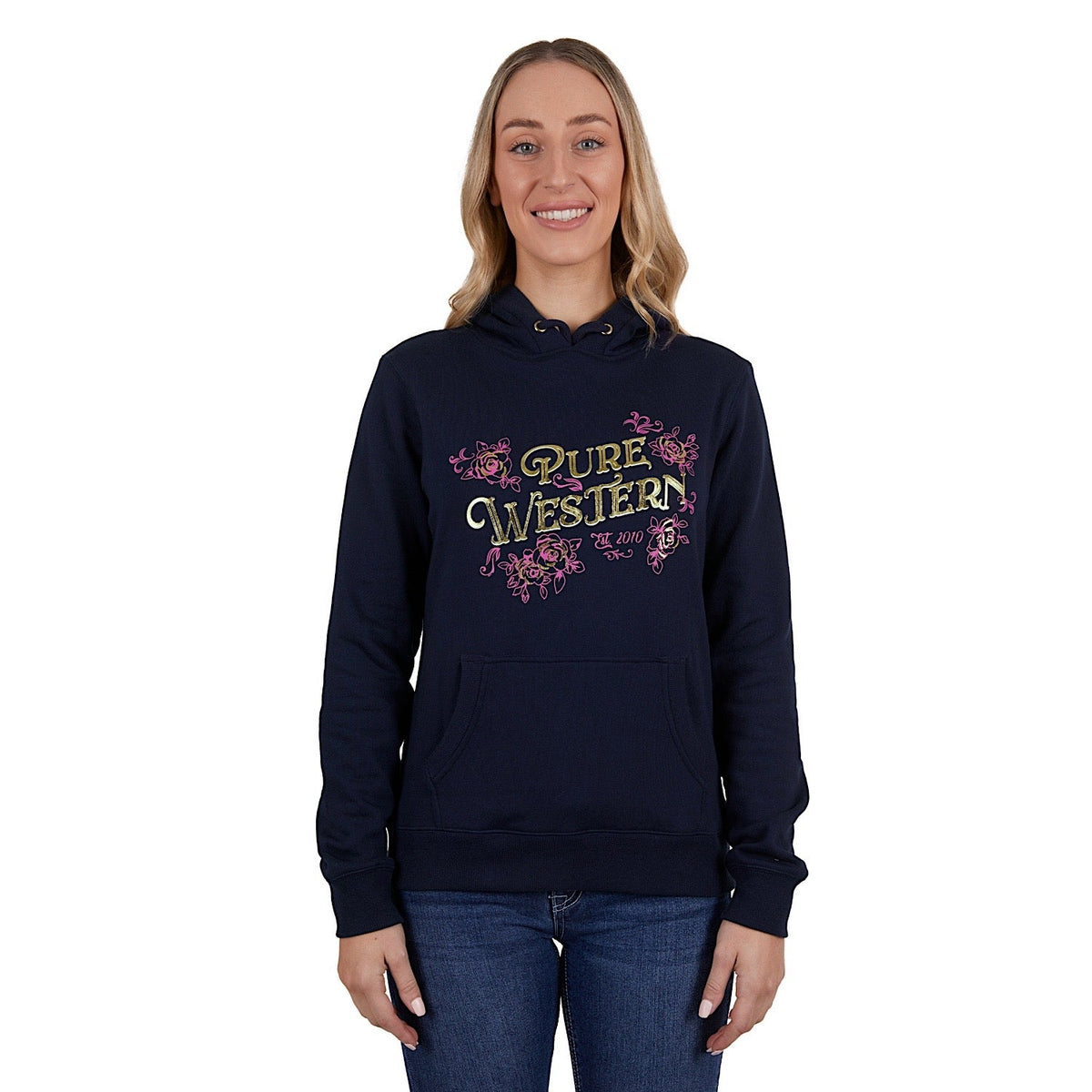 Pure Western Women’s Brandy Pullover Hoodie Navy