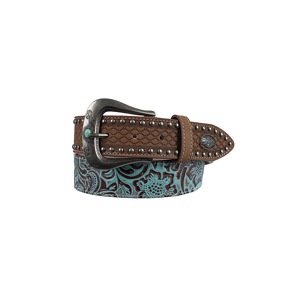 Pure Western Women’s Brielle Belt - Tan/Turquoise