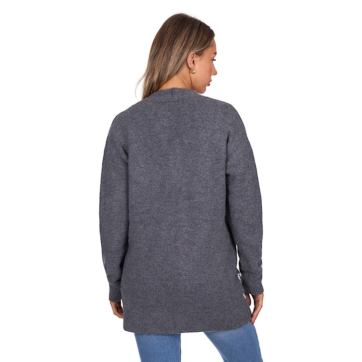 Pure Western Women’s Cora Knitted Cardigan - Charcoal Marle