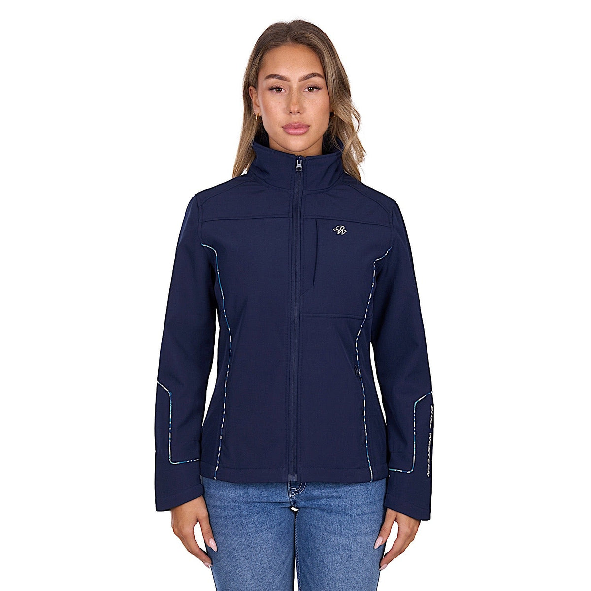 Buy Pure Western Womens Corine Softshell Jacket - Navy | The Stable Door