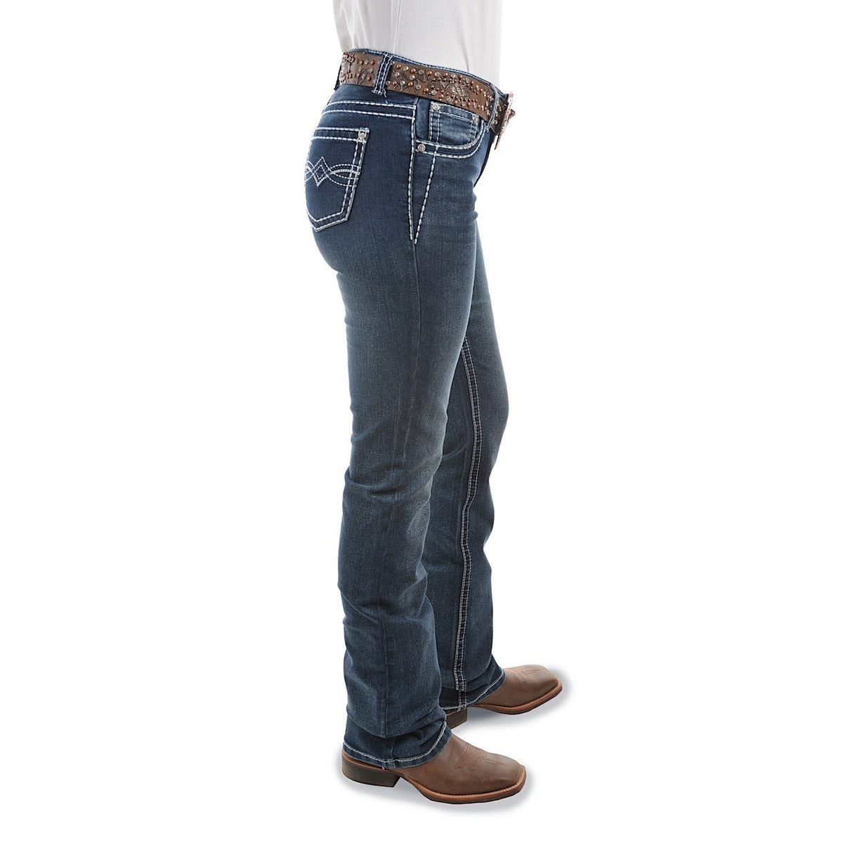 Pure Western Women’s Dakota Relaxed Rider Boot Cut Jean 36 Leg Midnight
