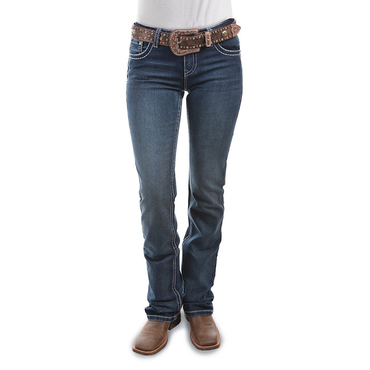 Pure Western Women’s Dakota Relaxed Rider Boot Cut Jean 36 Leg Midnight