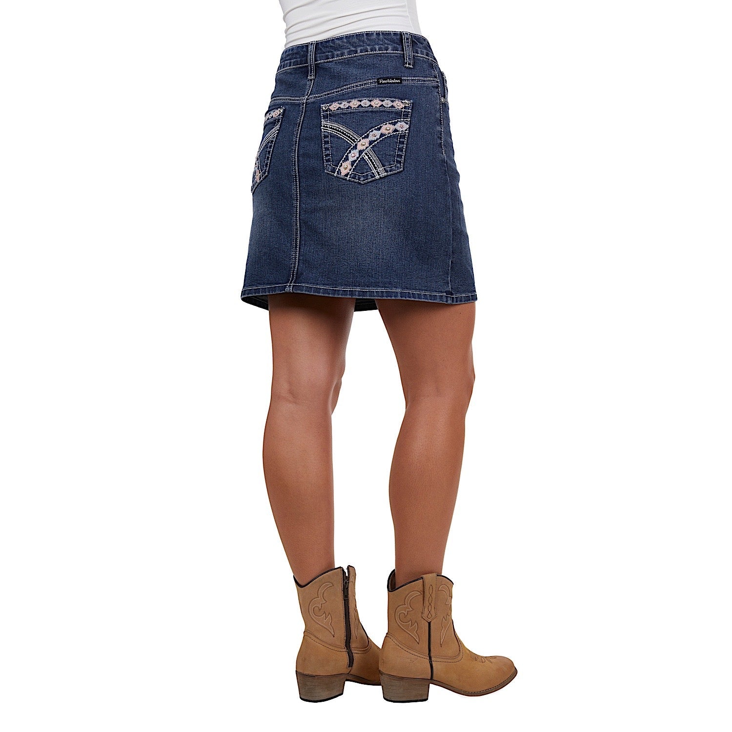 【ポンズ】RHODOLIRION/Cowboy Skirt-Denim Buy Pure Western Womens Davina Denim Skirt Indigo | The Stable Door