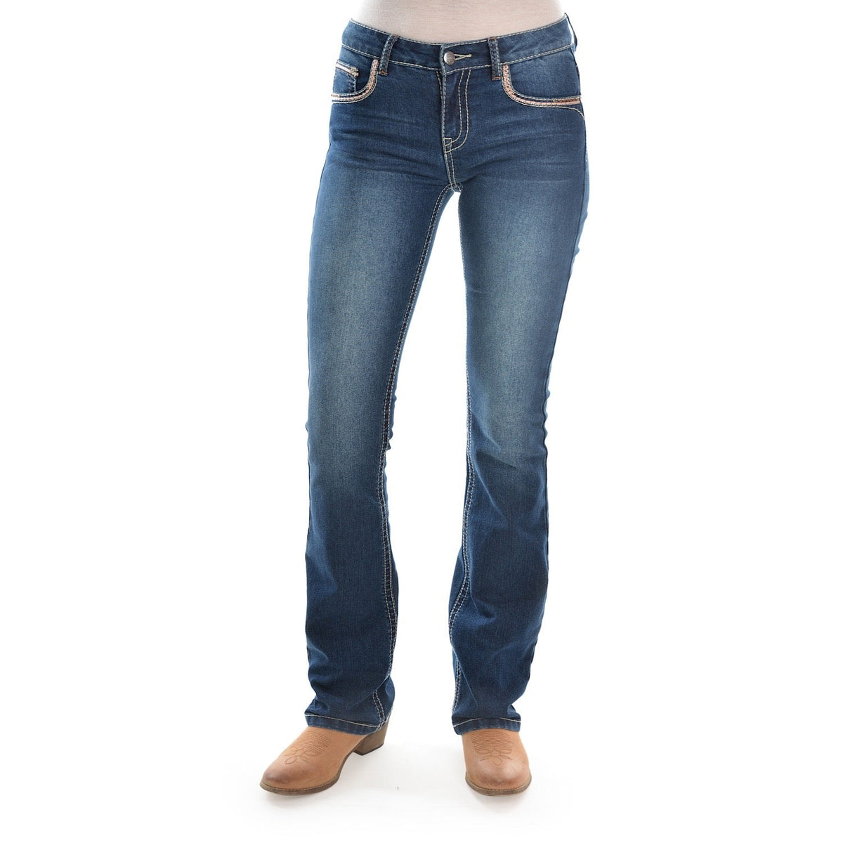 Pure Western Women’s Emma Boot Cut Jean 32’’ Leg Indigo