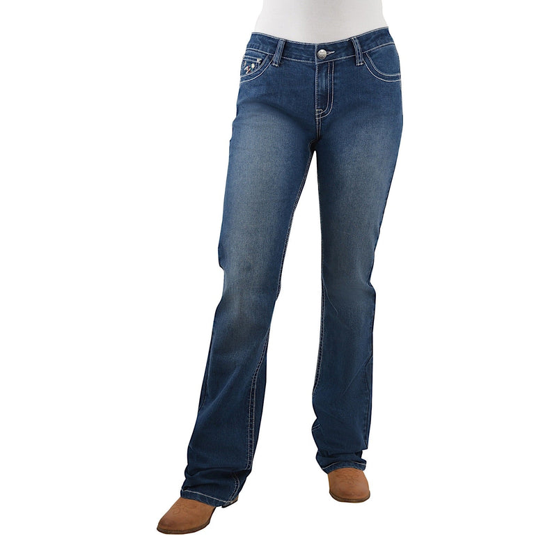 Pure Western Womens Emmaline Relaxed Rider Jean 36’’ Leg Dusk