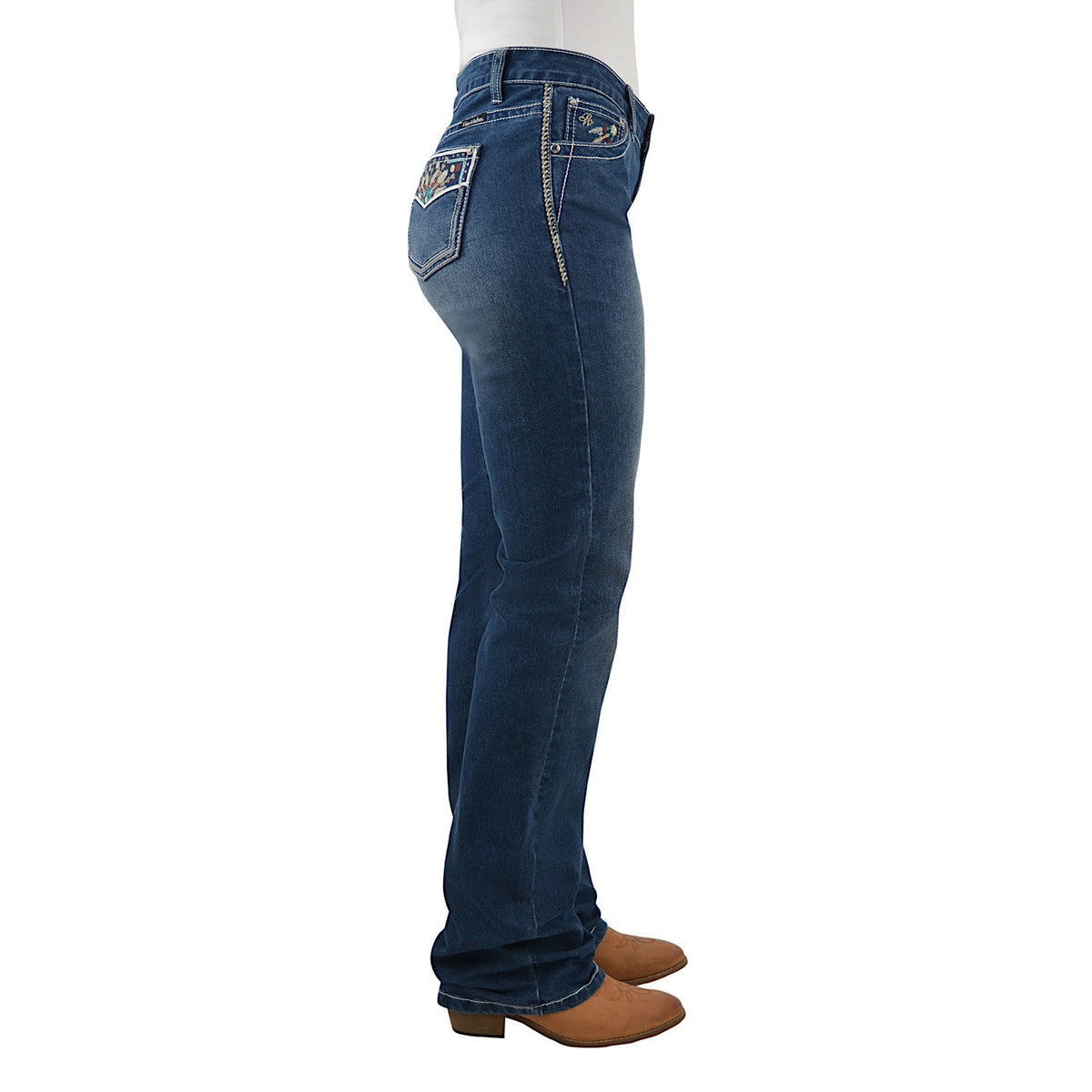 Pure Western Womens Emmaline Relaxed Rider Jean 36’’ Leg Dusk