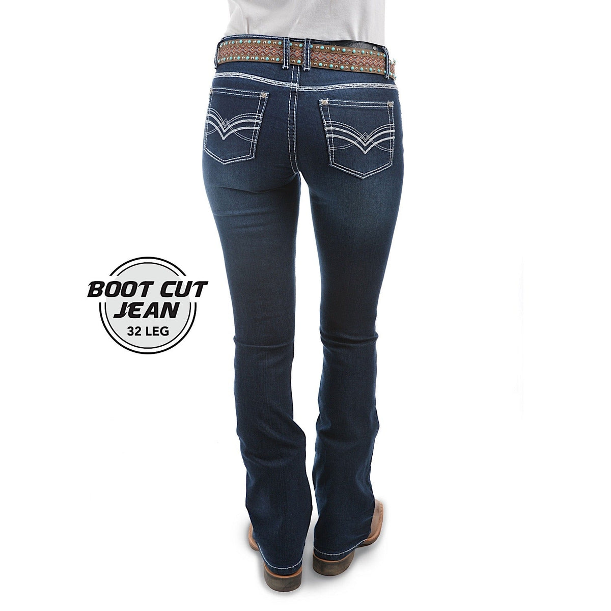 Pure Western Women’s Hannah Boot Cut Jean 32’’ Leg Midnight