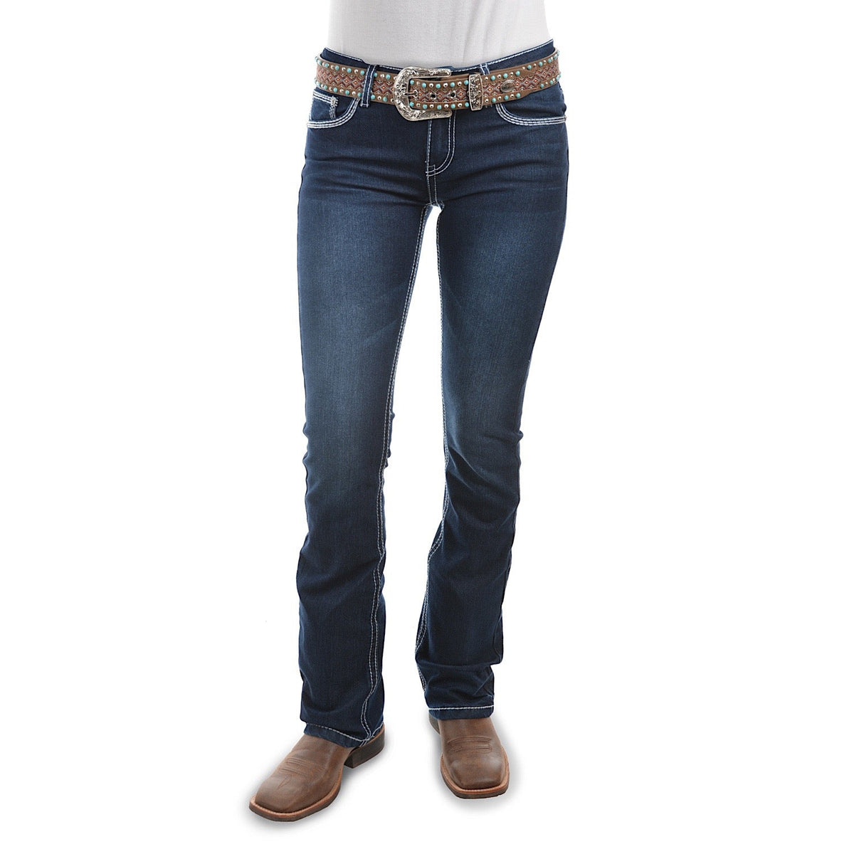 Pure Western Women’s Hannah Boot Cut Jean 34’’ Leg Midnight