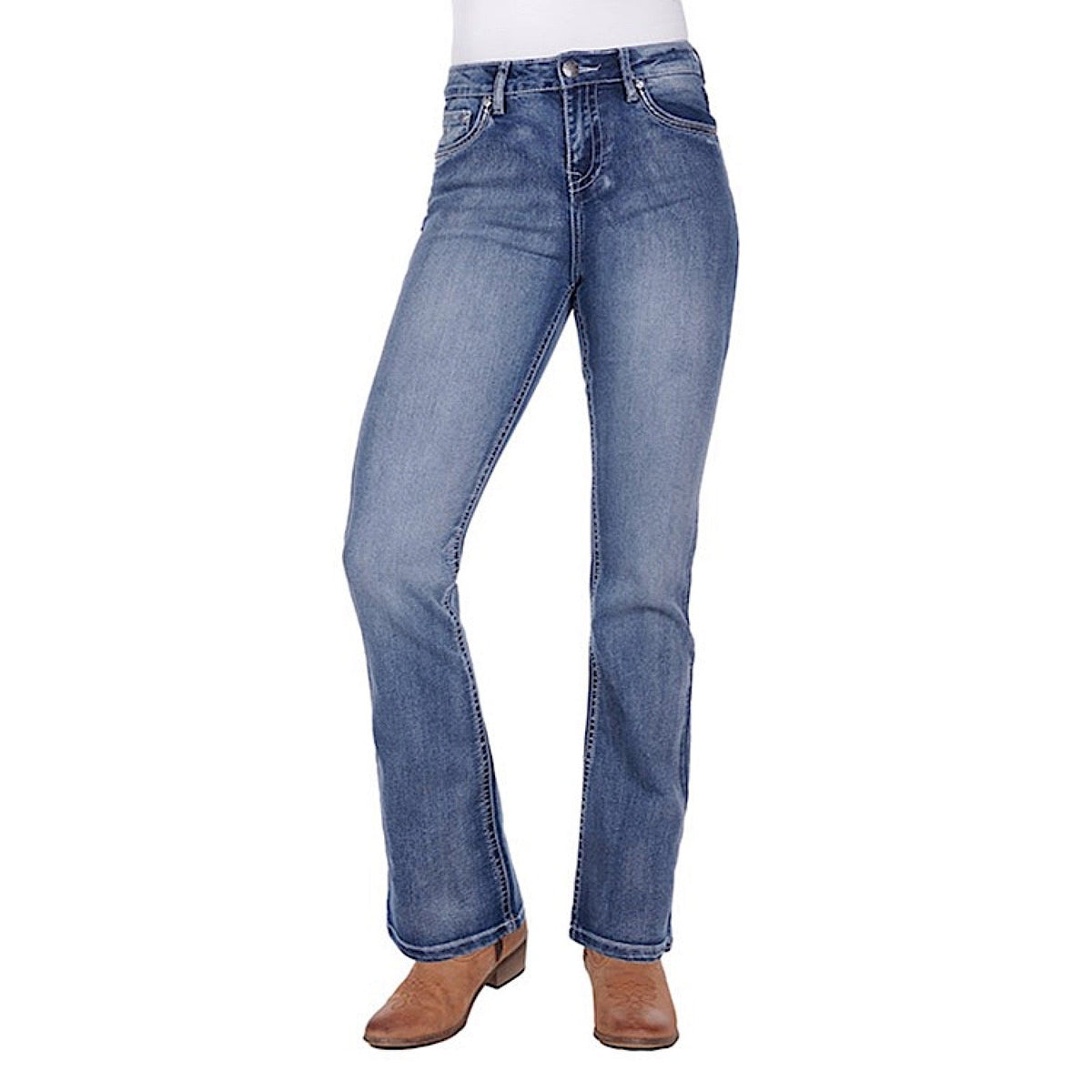 Pure Western Women’s Jemma Hirise Boot Cut Jean 30 - Moonshine
