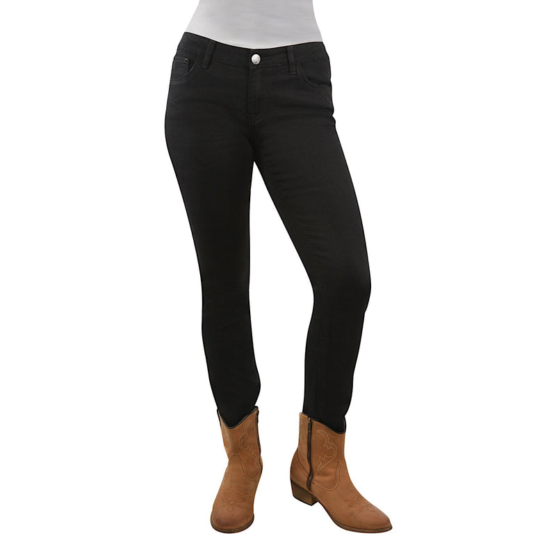 Pure Western Women’s Joan Skinny Jean 32’’ Leg Ebony