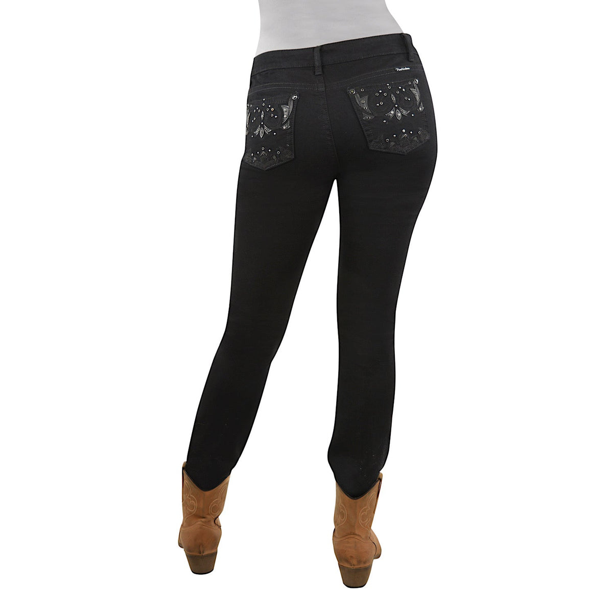 Pure Western Women’s Joan Skinny Jean 32’’ Leg Ebony