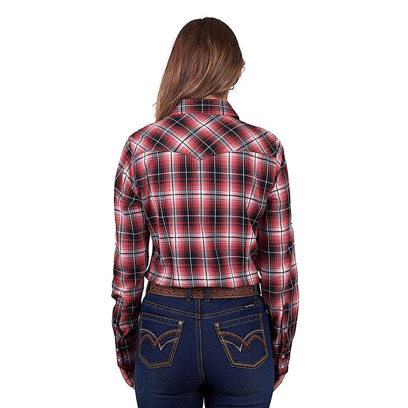 Pure Western Women’s Joyce Check Western Shirt - Rust
